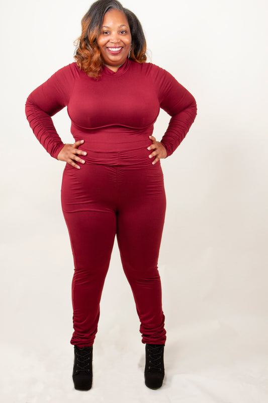 "Fine As Wine" Ruched Jumpsuit