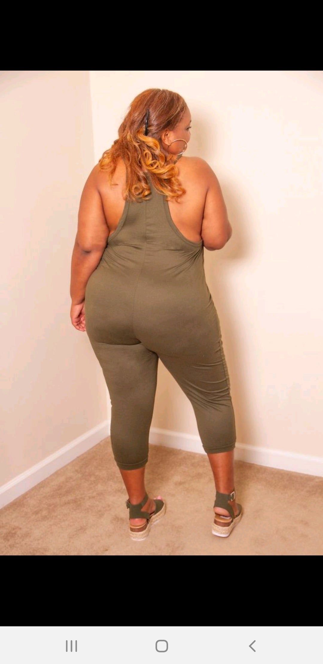 Olive French Terry Jumpsuit